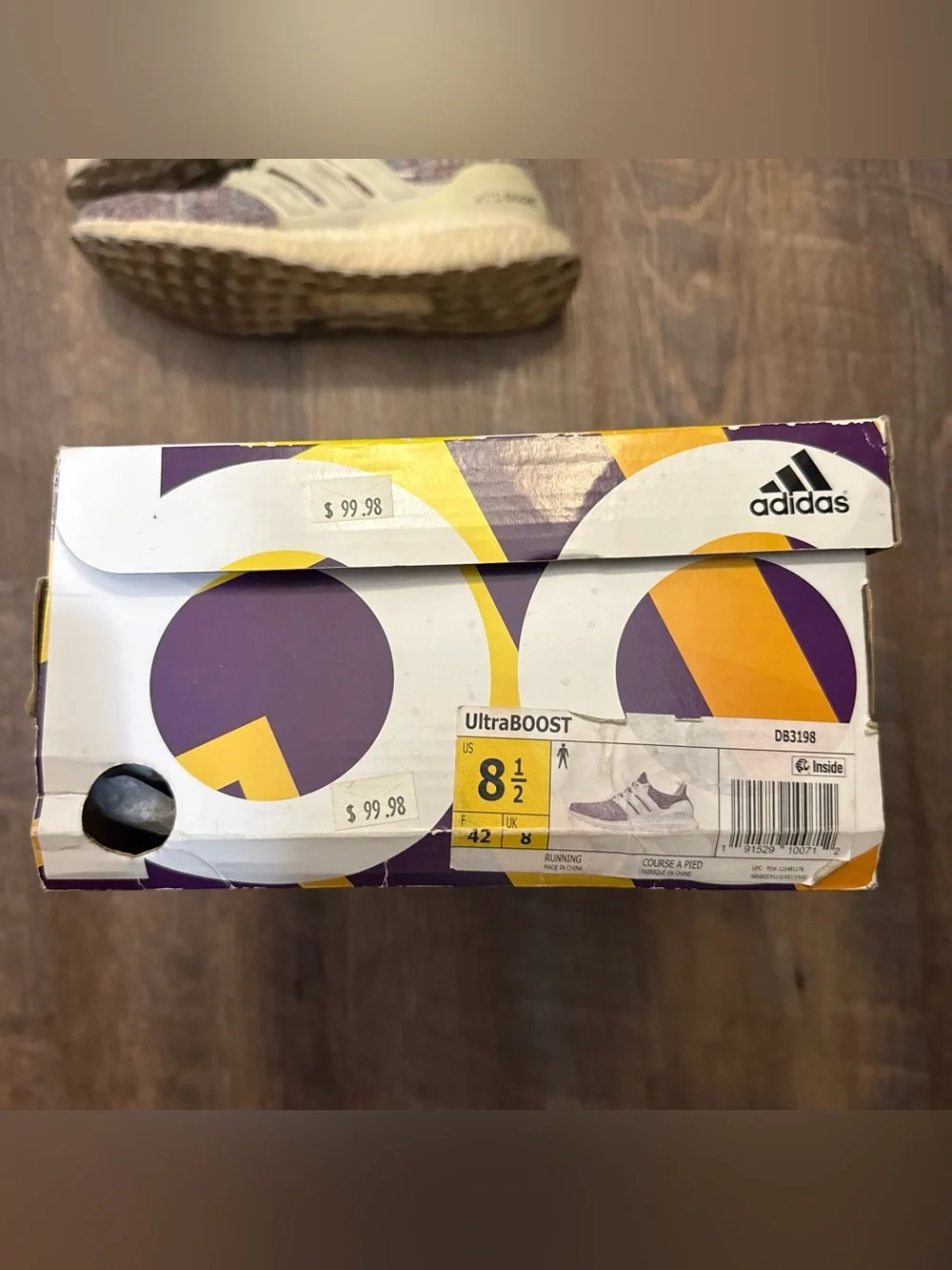 Adidas UltraBoost 4.0 White Multicolor Men’s Size 8.5 Sneakers Shoes